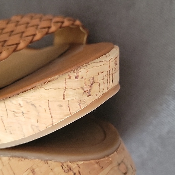 Nine West Women's Honey Brown Tan Wedge Platform Strappy Sandals  Size 10 - Picture 8 of 10